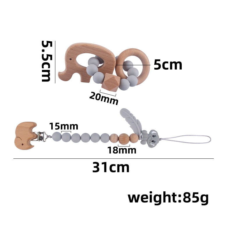Nuevo bebé suministros calmante haya juguetes animales Cadena de chupete de silicona corona de cinco puntas estrella mordedor traje