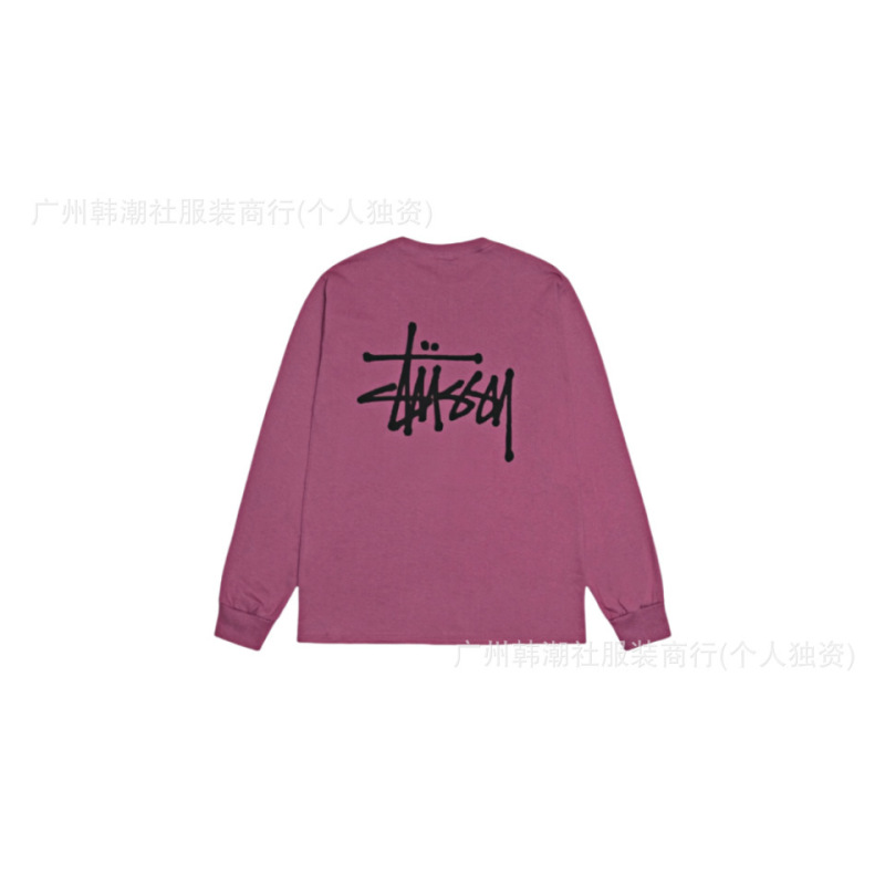 オリジナルラベルクロスボーダー新しいトレンディなブランド stu ツアークラシックレタープリントラウンドネック長袖 Tシャツドロップシッピング|undefined