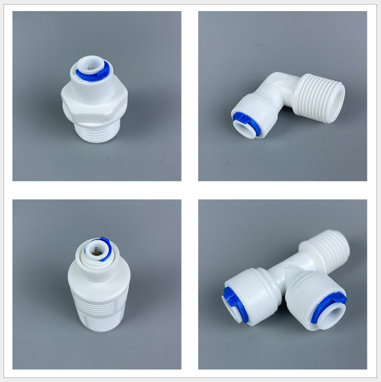 Tarjeta azul hebilla 2 puntos conector rápido Tarjeta de tubería purificador de agua de cocina tubería de agua potable 2 puntos tubería de PE CCK2 a cargo de la tarjeta azul