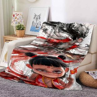 Nezha 2 magic child blanket cartoon bedroom bed student dormitory blanket noose sea nap blanket nezha home