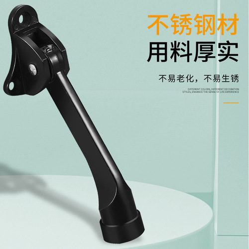 Zinc alloy door top, horseshoe-shaped new American foot door stopper, rubber anti-collision foot door stopper