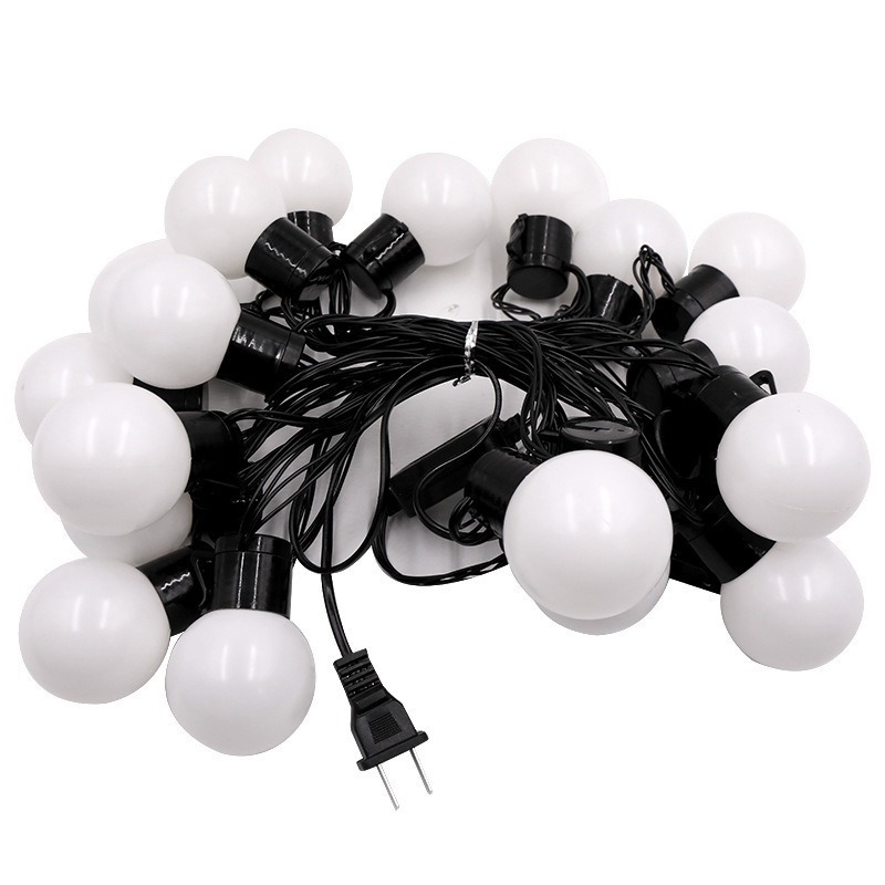Camping al aire libre G50 gran estrella esférica LED lámparas de cadena de patio balcón fiesta cortina atmósfera decoración de luces de color image 6