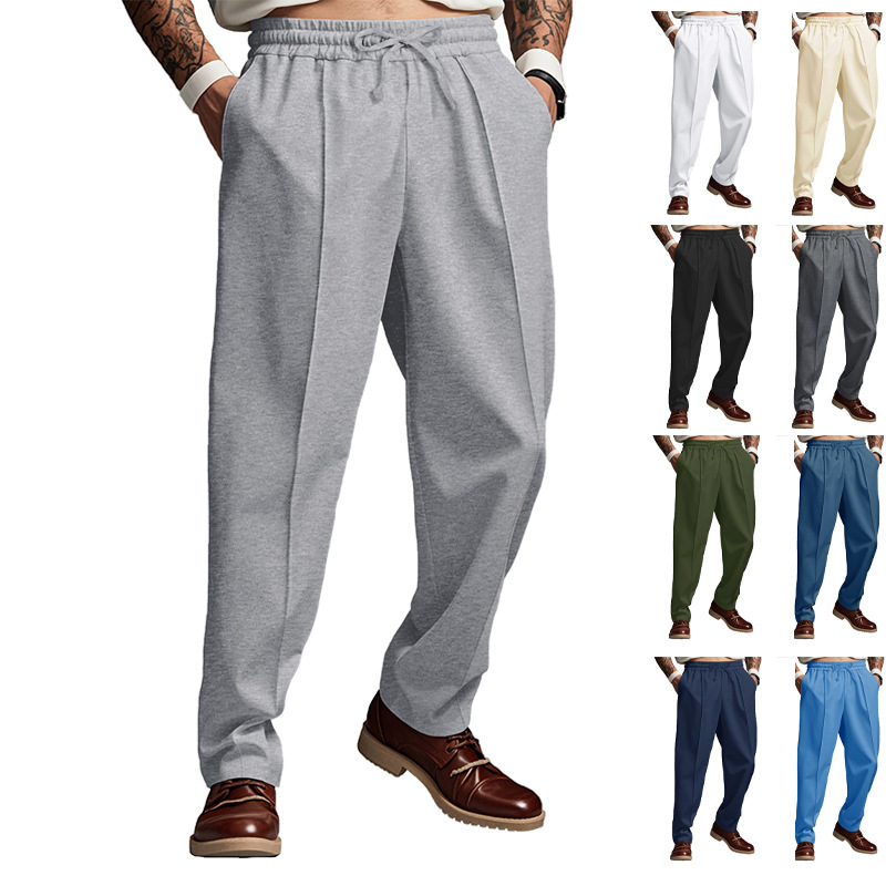 2025 Foreign Trade Cross-border American oversize Spring and Autumn Thin Men's Casual Loose Jogging Trendy Sports Trousers