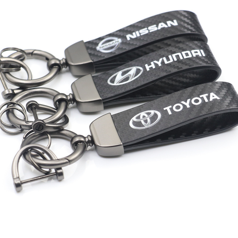 Toyota special carbon fiber pattern keychain metal key ring RAM key rope high-end car interior supplies lanyard Toyota special carbon fiber pattern keychain metal key ring RAM key rope high-end car interior supplies lanyard