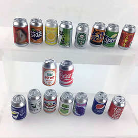迷你易拉罐超市便利店模型微景观场景布置道具树脂仿真立体小瓶子