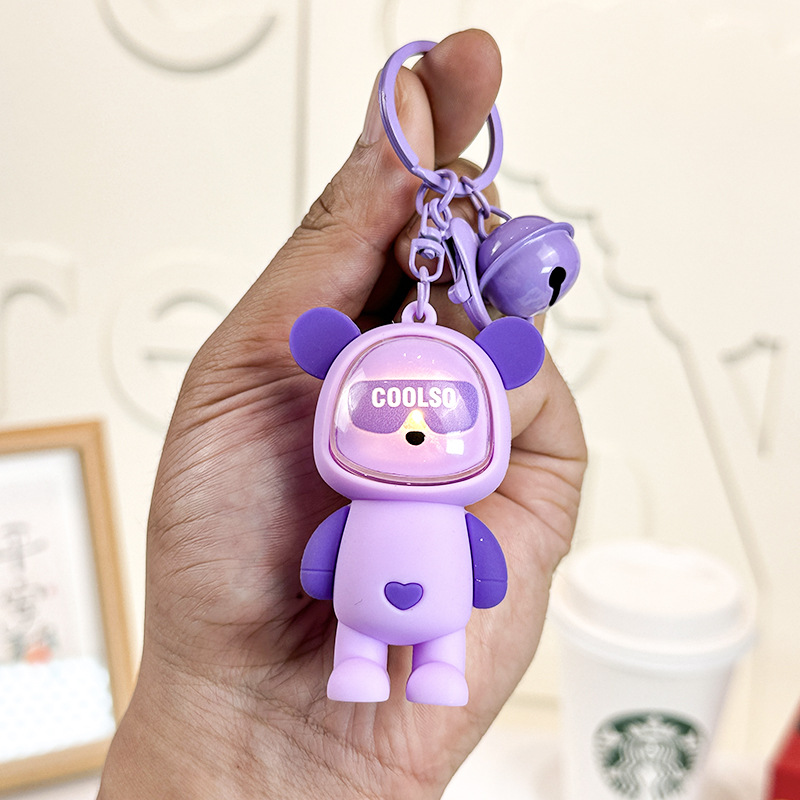 Lighted Bear Heart-Purple