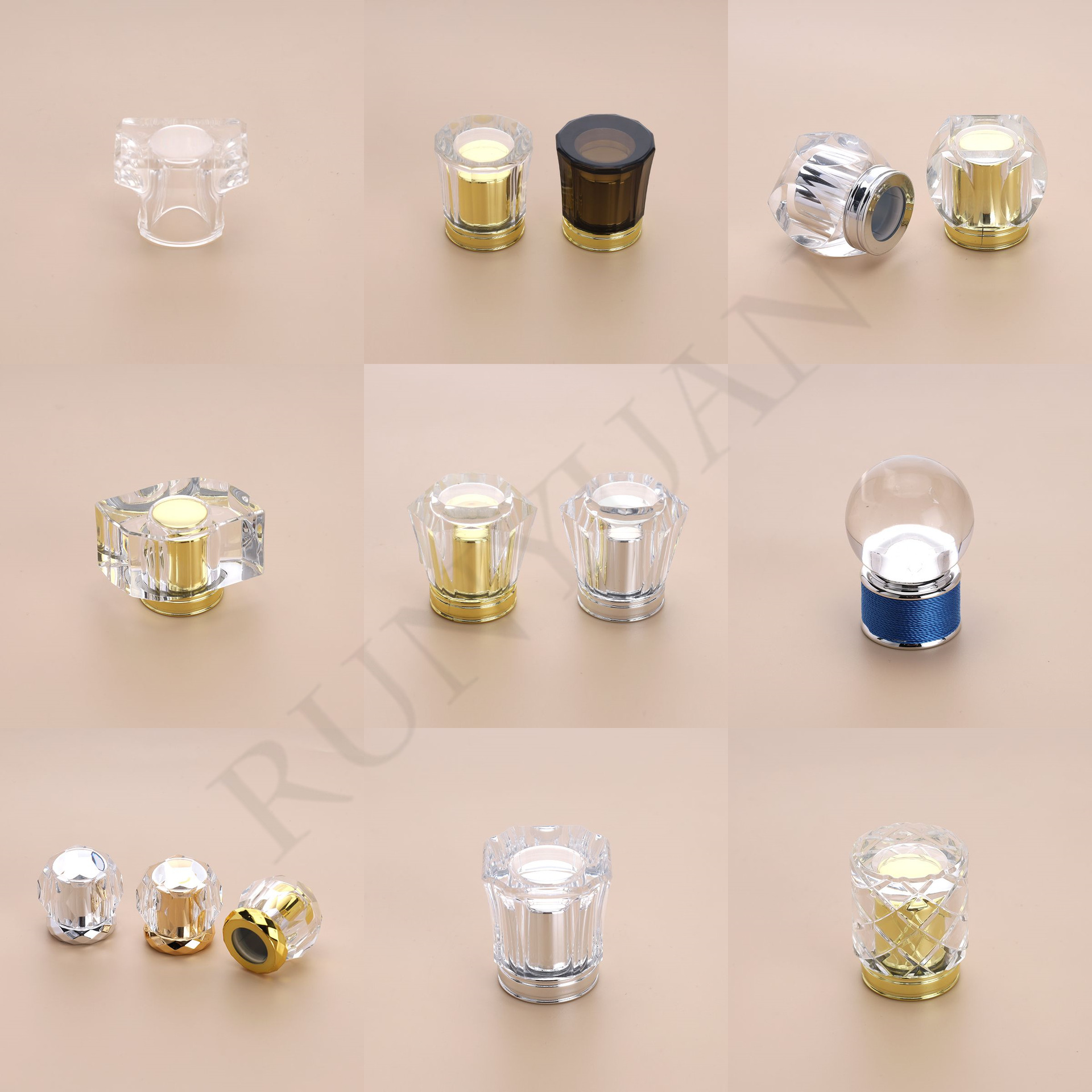 厂家现货15口香水盖热销款亚克力 树脂 各种材质各种颜色高颜值