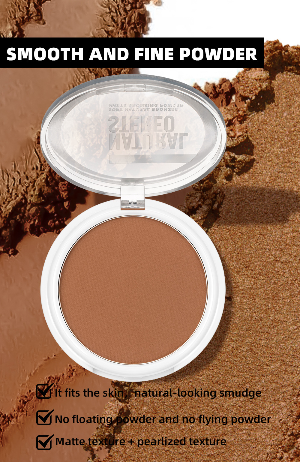 QIBEST cross-border matte contouring powder is not easy to smudge, contour contour powder, shadow and nose shadow powder, facial makeup Application Scenario