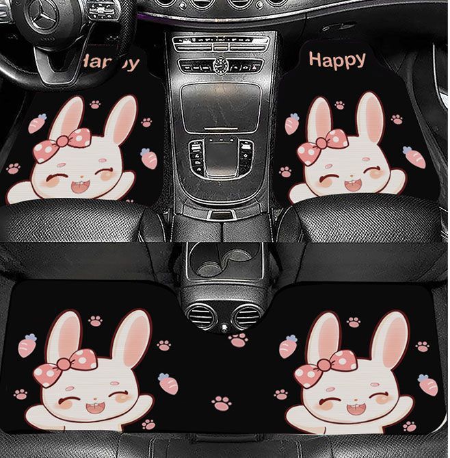 Cartoon Crystal Velvet Car Floor Mats, Universal, Easy to Care For, Stain-Resistant, Non-Slip Mats, Washable, Wear-Resistant Mats, Available for Wholesale