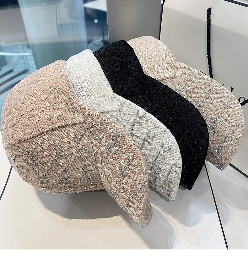 Baseball Cap For Women Trendy Rhinestone Letters Sun Protection_voghion.com