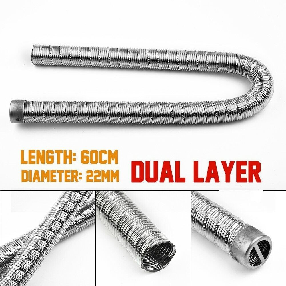 Parking Heater Accessories Double-Layer Exhaust Pipe 24mm Diesel Heating Thickeneded Exhaust Pipe Exhaust Pipe