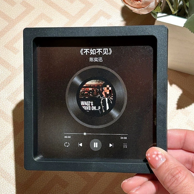 歌う音楽冷蔵庫マグネットフォトフレームビニールレコード、カップル、友人、親友用|undefined