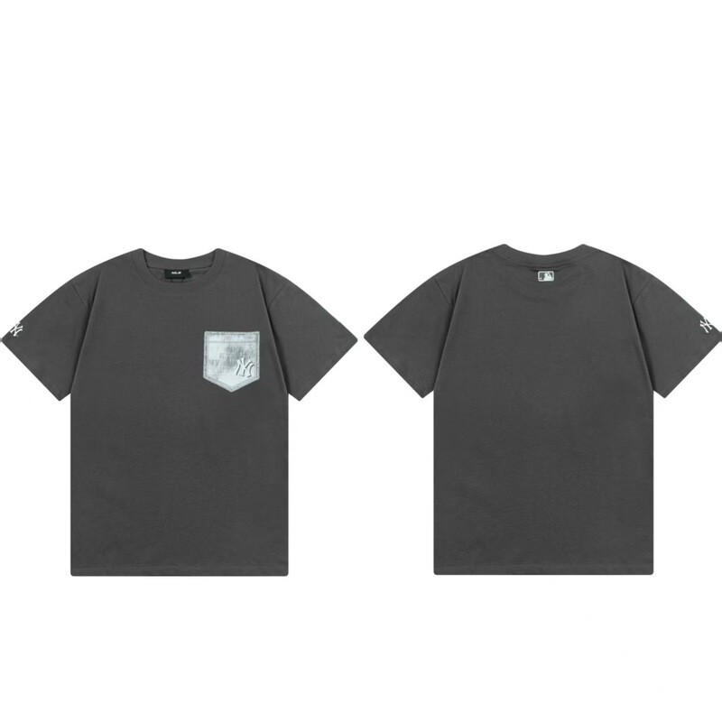 クロスボーダーMLB新ロゴ刺繍ファッション半袖フルプリントルーズTシャツ男性と女性用、ドロップシッピング|undefined