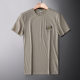 Ice silk embroidery tiger head short sleeve T-shirt men's 2024 summer new imitation linen fabric light breathable T-shirt top