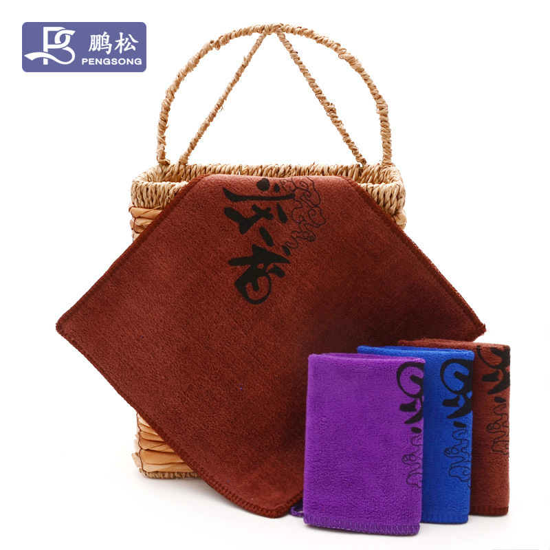 Factory wholesale tea set cleaning tea cloth kitchen cleaning microfiber absorbent tea rhyme large tea towel