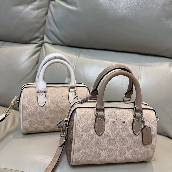 Koujia Classic High-Quality Pillow Bag with Monogram Pattern, Mini Handbag, Shoulder Bag, Crossbody Bag, Versatile Small Square Bag