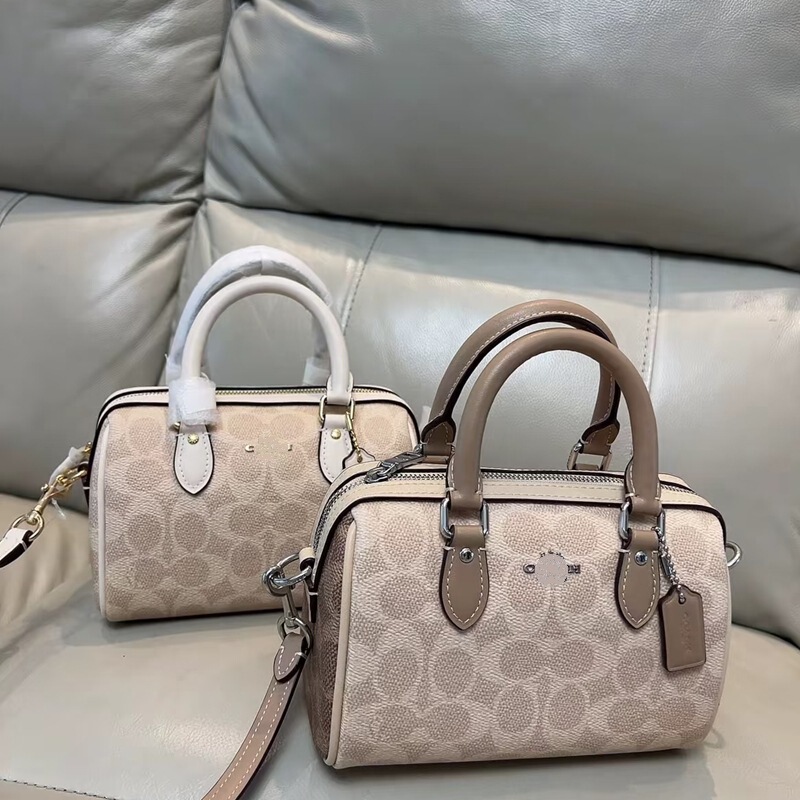 Koujia Classic High-Quality Pillow Bag with Monogram Pattern, Mini Handbag, Shoulder Bag, Crossbody Bag, Versatile Small Square Bag