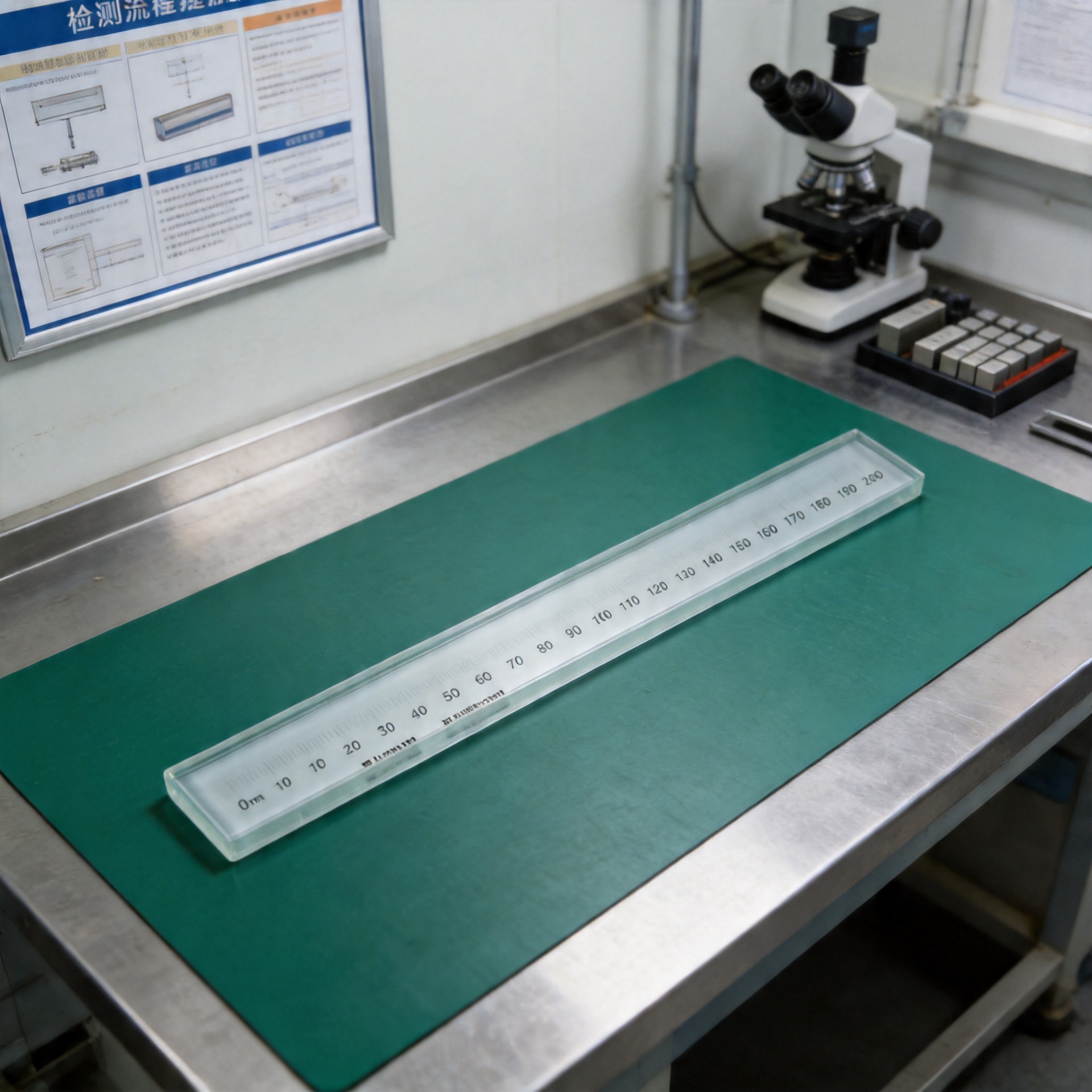 二次元影像测量仪校正尺标准光学测量仪500mm精密光学玻璃线纹