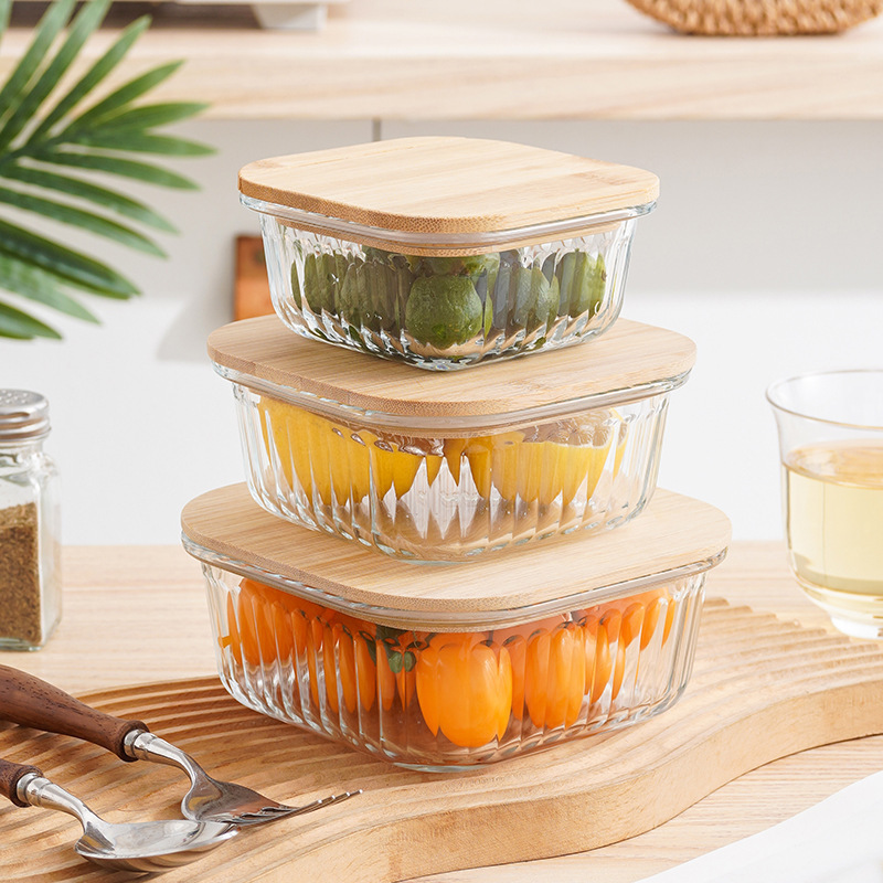 Wholesale Vertical Pattern Glass Lunch Box Sealed Lunch Box Picnic Box Microwave Heated Lunch Box Rectangular Crisper Box Wholesale Vertical Pattern Glass Lunch Box Sealed Lunch Box Picnic Box Microwave Heated Lunch Box Rectangular Crisper Box