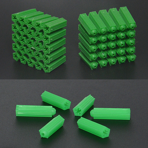 Plastic expansion tube small yellow croaker expansion rubber plug nylon rubber particle expansion plug white green M5M6M8M10