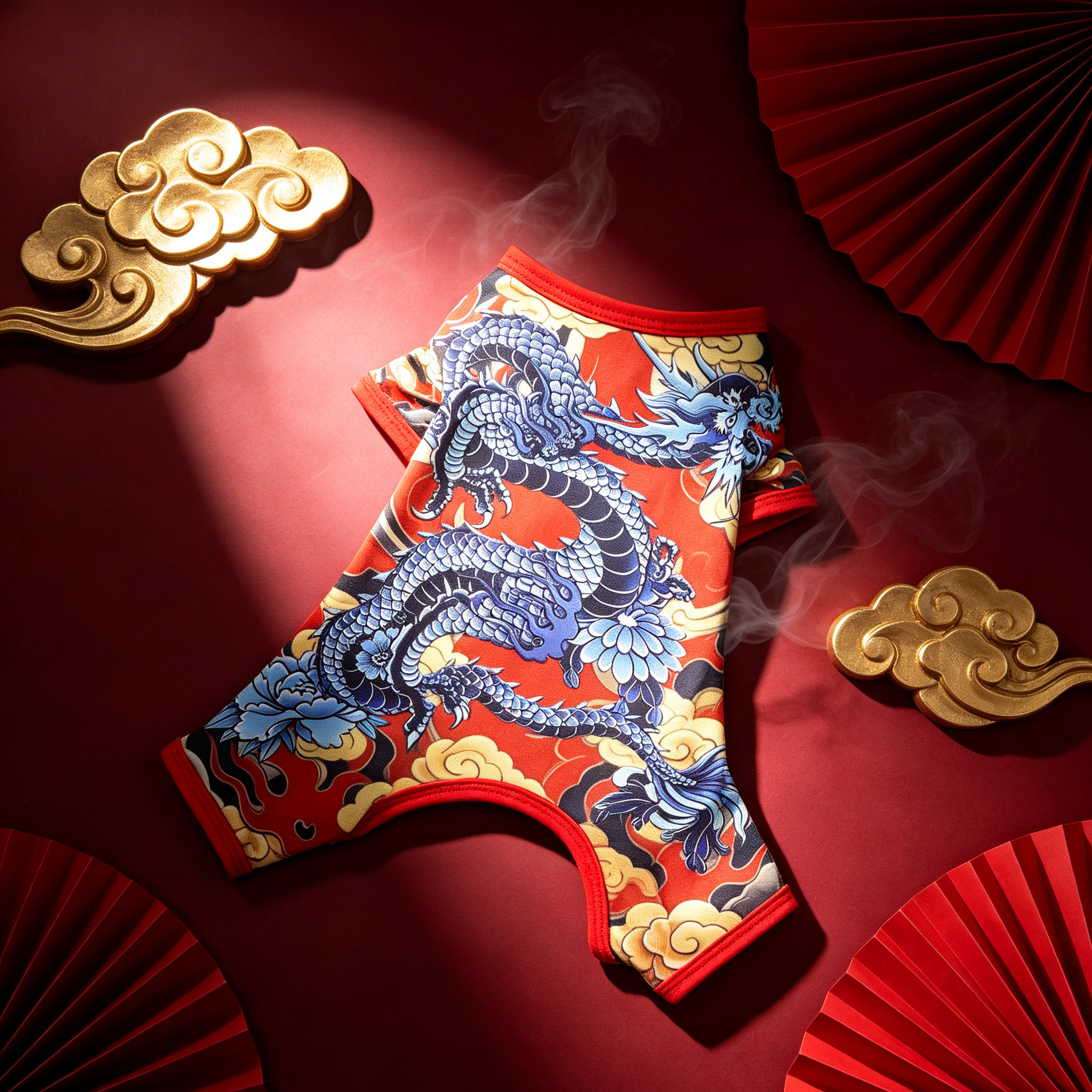 网红宠物纹身衣防掉毛透气四脚衣个性宠物服饰搞笑宠物服饰
