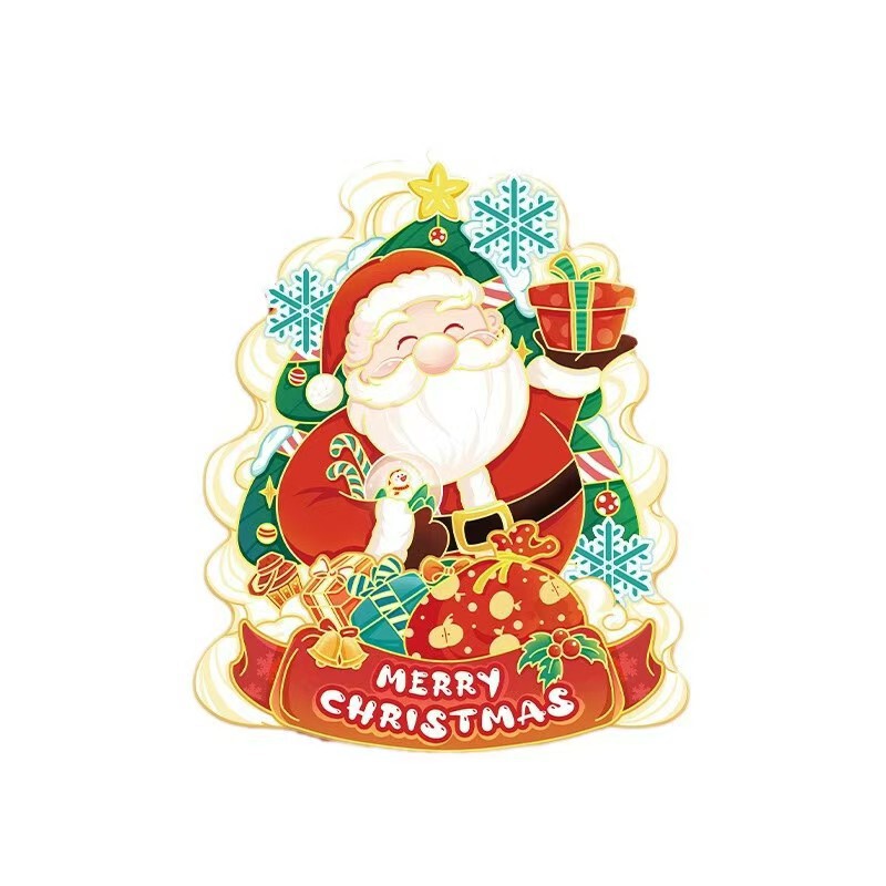 メーカー在庫少量卸売 木製クリスマス冷蔵庫マグネット オリジナルデザイン クリスマスエルク サンタクロース 記念品|undefined