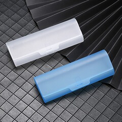 メーカー卸売り眼鏡ケース老眼鏡近視眼鏡プラスチックケース紫色白色青色シンプル携帯鏡ケース