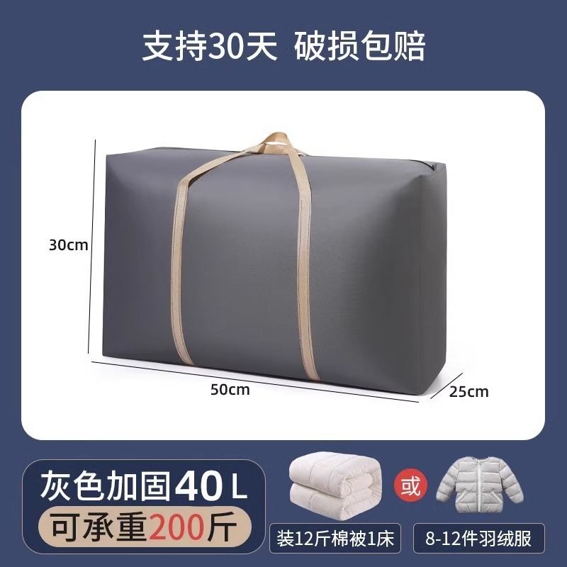 搬家袋衣服棉被收纳袋行李箱收纳包家用打包袋大号加厚帆布行李袋|undefined