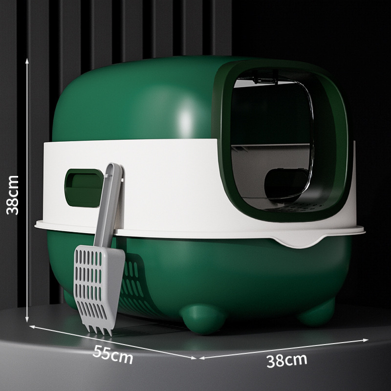 Caja de Arena para Gatos Totalmente Cerrada, Inodoro para Gatos con Esterilización y Desodorización, Tamaño Grande, Antiderrames, Suministros para Mascotas Extra Grandes, Desinfección al por Mayor