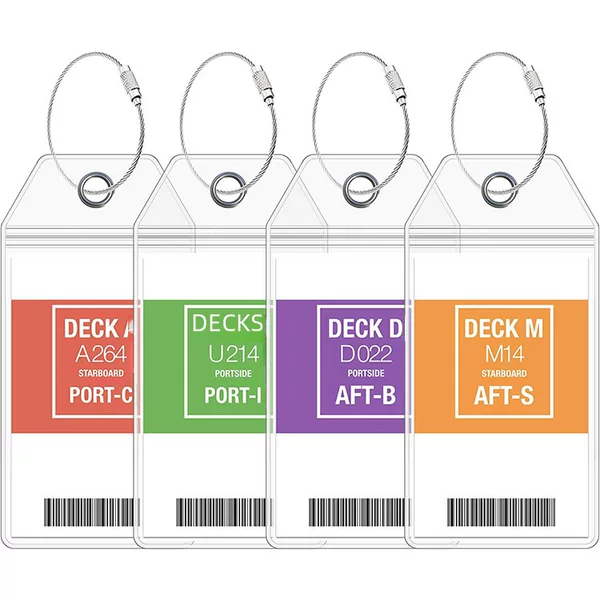 Cruise Luggage Tag Vertical Transparent Pvc Cruise Luggage Tag Travel Checked Anti-Lost Waterproof Tag