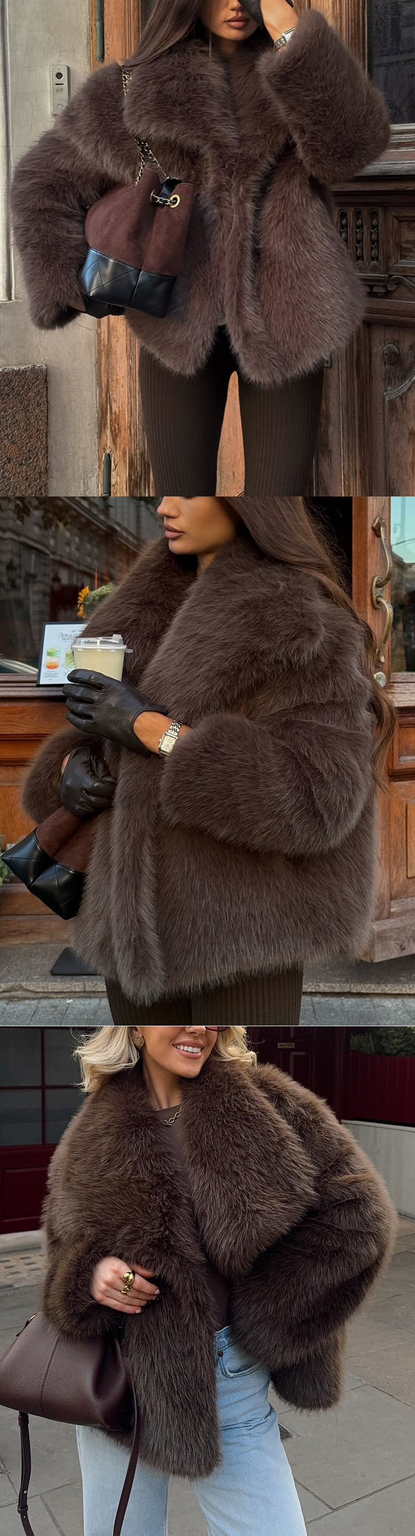 Damen-Kunstpelzjacke – Eleganter Kurzmantel mit Taschen für Herbst und Winter (S-XXXL)_voghion.com