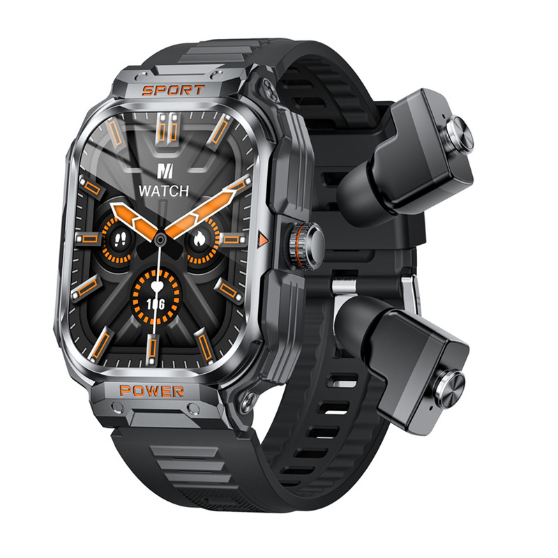 Gt55 Full-Screen Classy Business Smart Watch Bluetooth Headset Two-In-One Heart Rate Blood Oxygen Voice Assistant Wireless