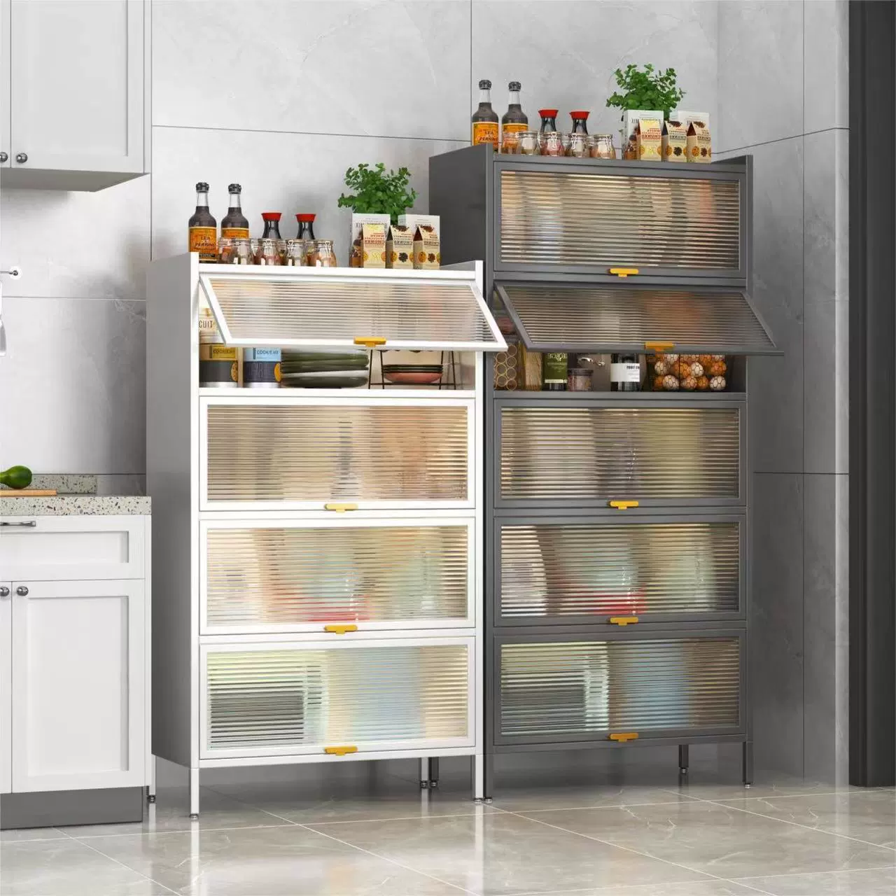 Стальной буфет, чайный шкаф, шкаф для хранения, гостиная, кухня, многослойный шкаф для хранения, настенный шкаф для хранения, настенный шкаф