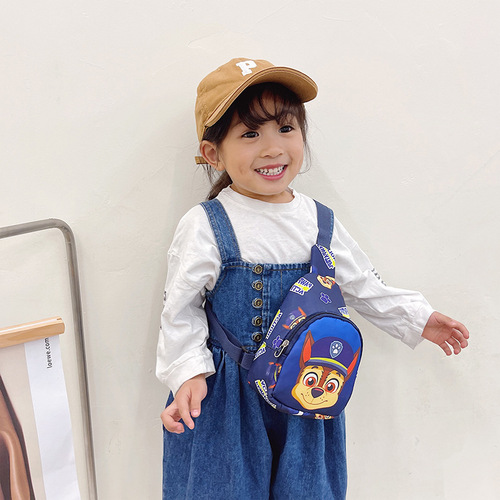 Dropshipping, new children's chest bag, cartoon Paw Patrol small shoulder bag, printed logo, baby crossbody bag