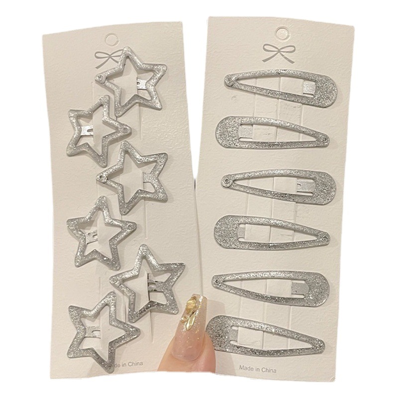 Estrella horquilla accesorios para el cabello para niños flequillo flash lateral pequeño clip bb clip bebé estrella de cinco puntas tocado clip