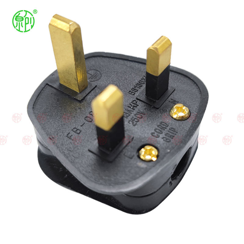 BS1363英式英国接线插头13A纯铜英标新加坡香港装配组装接线插头