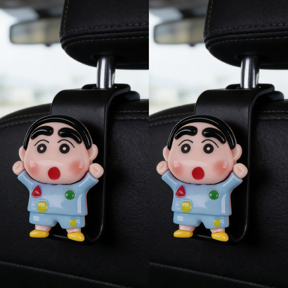 Gancho para coche, almacenamiento trasero multifuncional para coche, lindo coche de dibujos animados, asiento delantero, trasero, gancho de almacenamiento