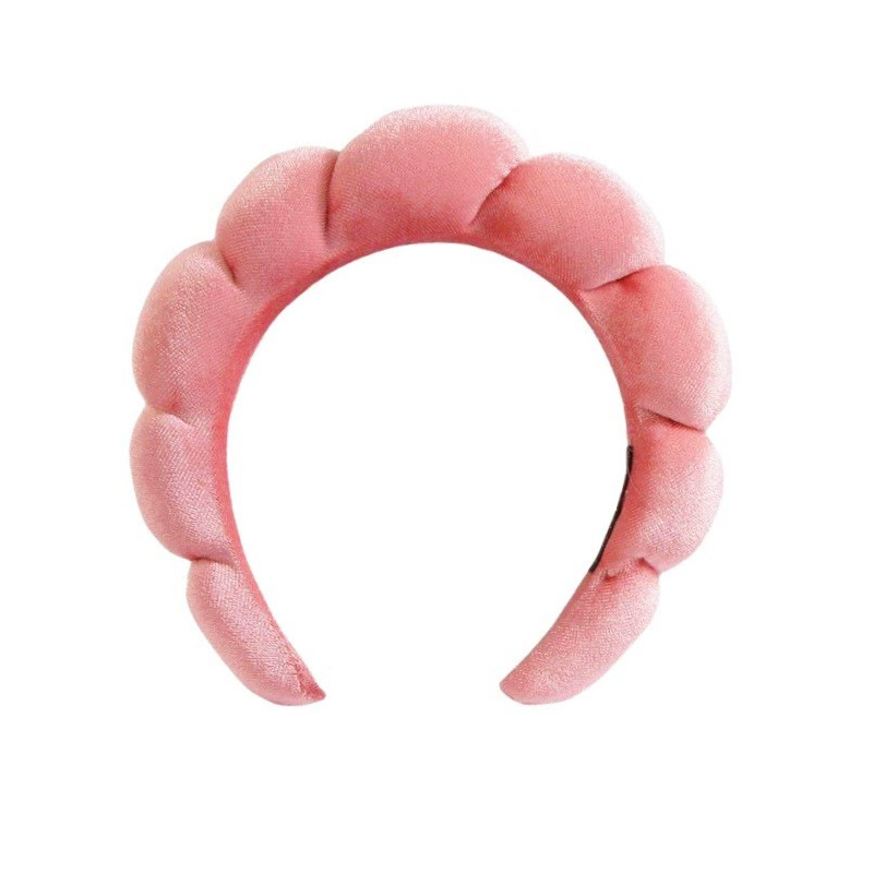 골드벨벳 머리띠-수박레드