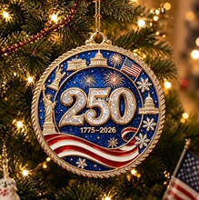 USA 250th AnniversaryChristmas Ornament 美国250周年圣诞装饰