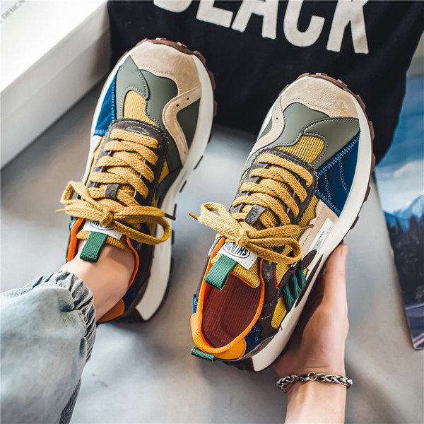 Demi-season lightweight trend universal low sneakers platform