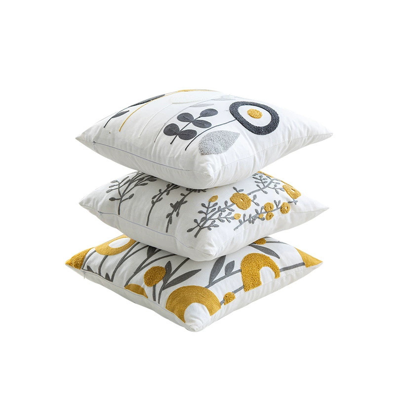 Verano flor pintura al óleo estilo funda de almohada hogar simple sala de estar decoración de sofá funda de cojín sofá almohada al por mayor