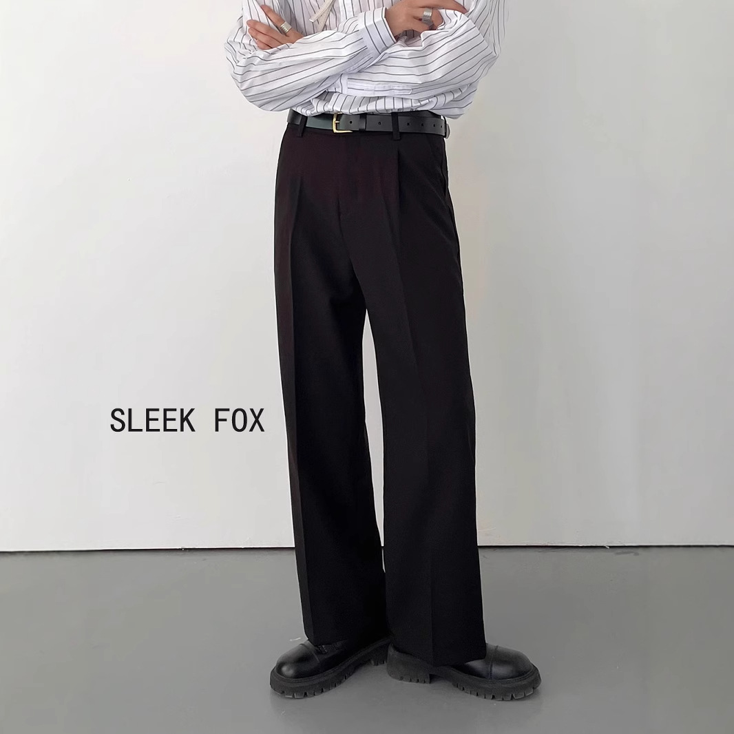 Men's loose-fitting plus-size casual thin dress pants, simple, flattering, with a good drape, suitable for both business and casual occasions.