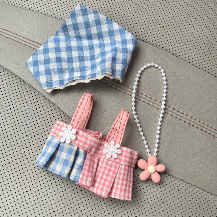 Only Selling Clothes for Labubu Doll Outfits, 17cm Plush Vinyl Labubu Sitting Party Series First and Second Generation Set for Dolls