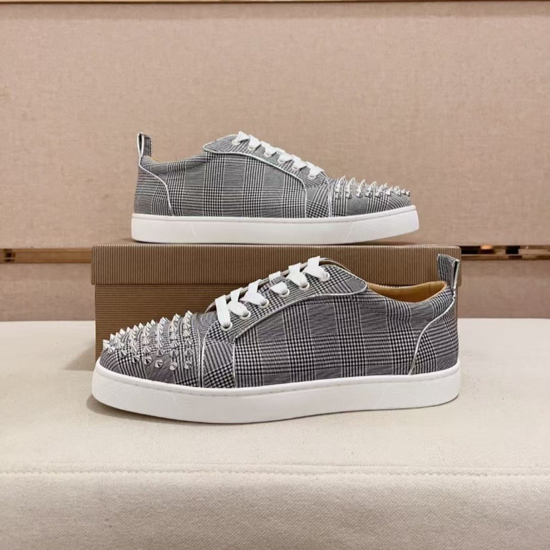 意大利奢侈品品牌cl钉子鞋男鞋跨境大码官网同款红底鞋单鞋