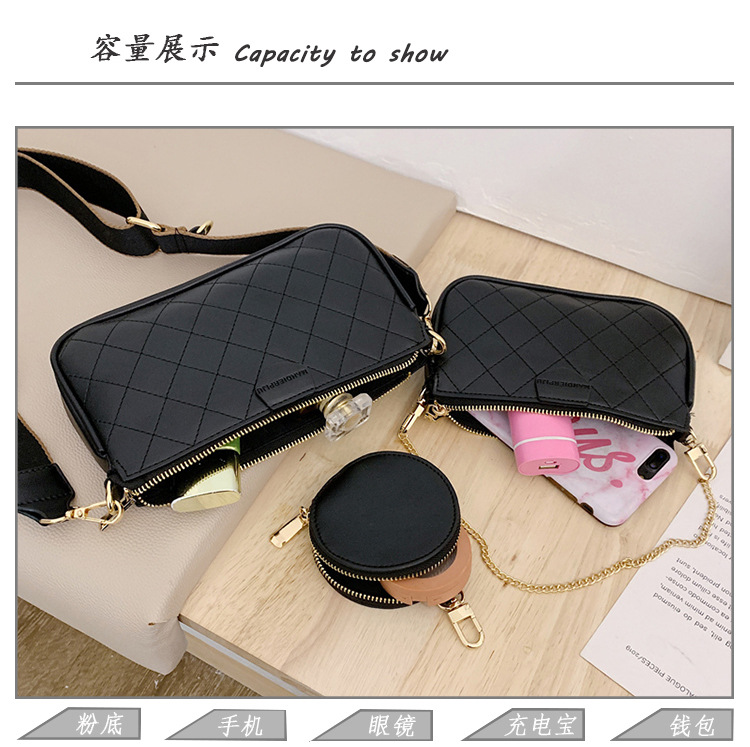 Fashion Three-in-one Chain Shoulder Messenger Small Square Bag Wholesale display picture 22