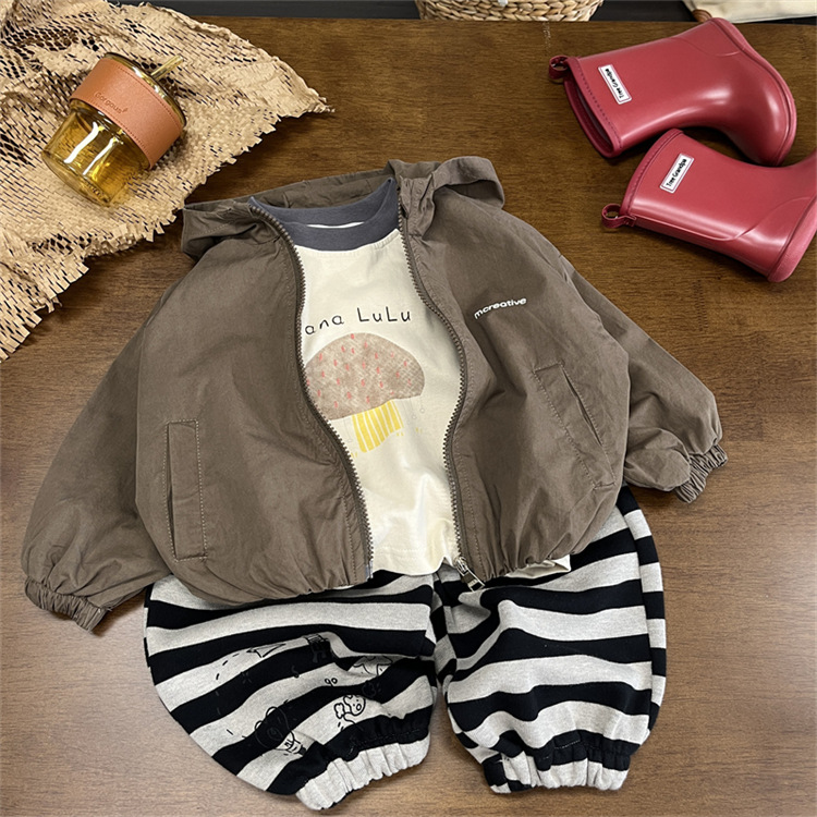 Pantaloni sportivi casual da bambino e bambina in stile occidentale, grandi pantaloni in PP per neonati, pantaloni larghi a righe in cotone per bambini_voghion.com