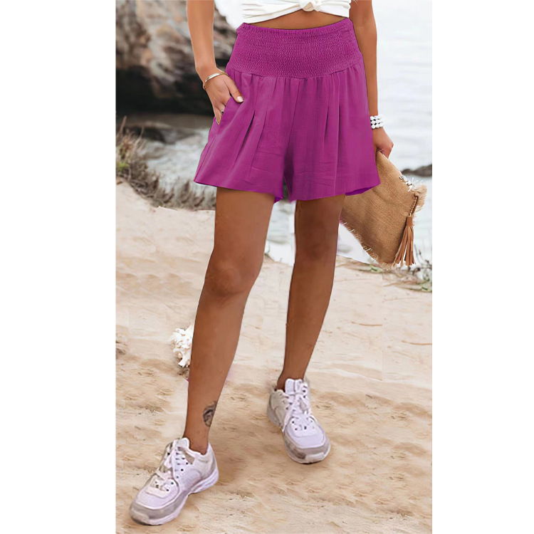 Loose Version Solid Color Pattern Women's Daily Fashion Solid Color Shorts Patchwork Casual Pants
