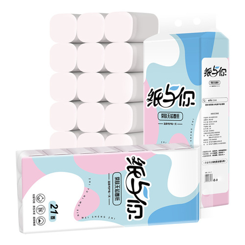 Paper rolls for household use, large 6-pound coreless toilet paper rolls, factory wholesale, affordable packaging