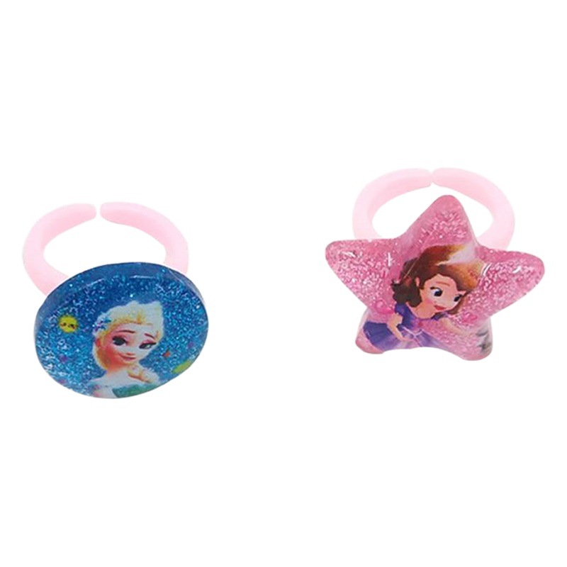 Korean gift cartoon character Princess children's ring Sands jewelry color mixed ring spot wholesale