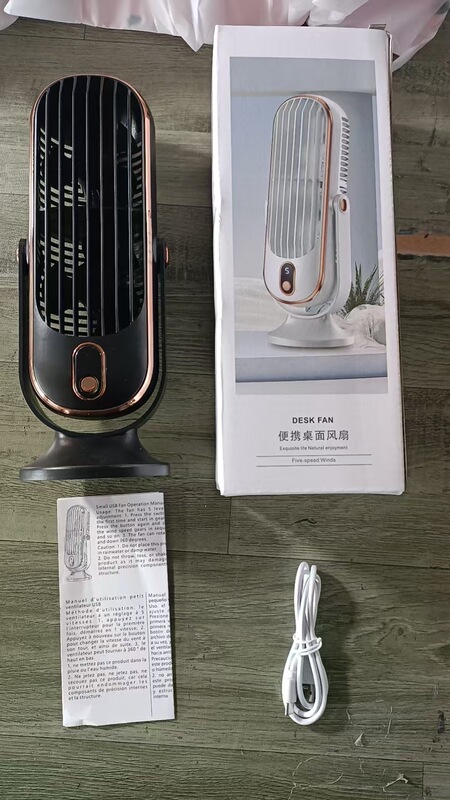 クロスボーダーデスクトップ携帯型小型ファンUSB充電可能車載家庭用首振り型ファンミニ扇風機|undefined